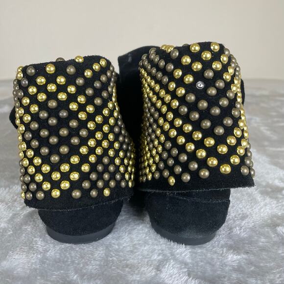 Steve Madden Womens Boots Sz 8 Suede Studded Fairy Grunge Whimsigoth Slouch Boho - Picture 4 of 10